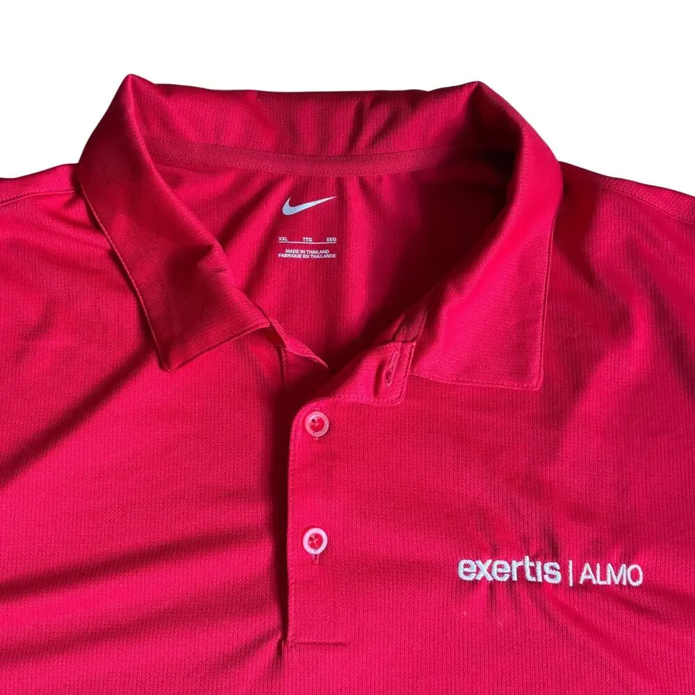 NWT Nike Golf‎ Polo Short Sleeve Shirt Red White Logo Size XXL 883681-687